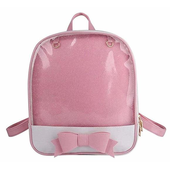 Ita Backpack - Cute Candy Summer Beach Bag With Bowknot & Transparent Windows : - Picture 1 of 1